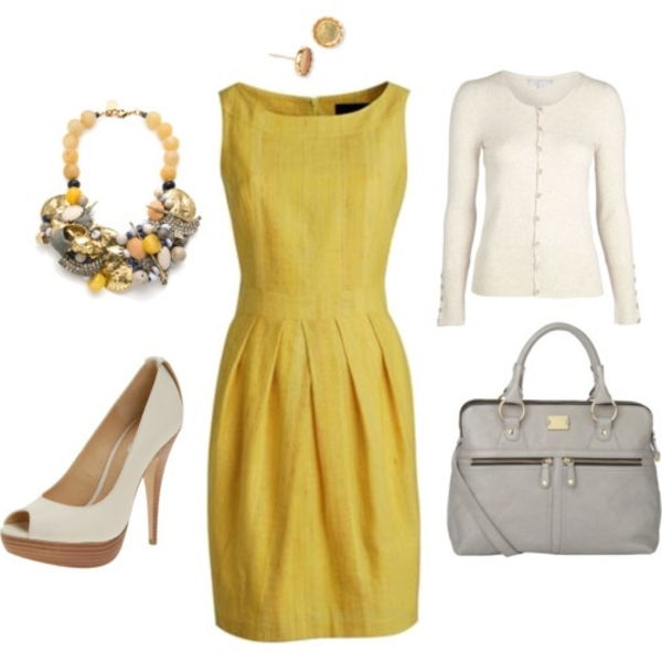 -elegant šaty, šaty, žltá a dámske šaty, lacné Pokrývky