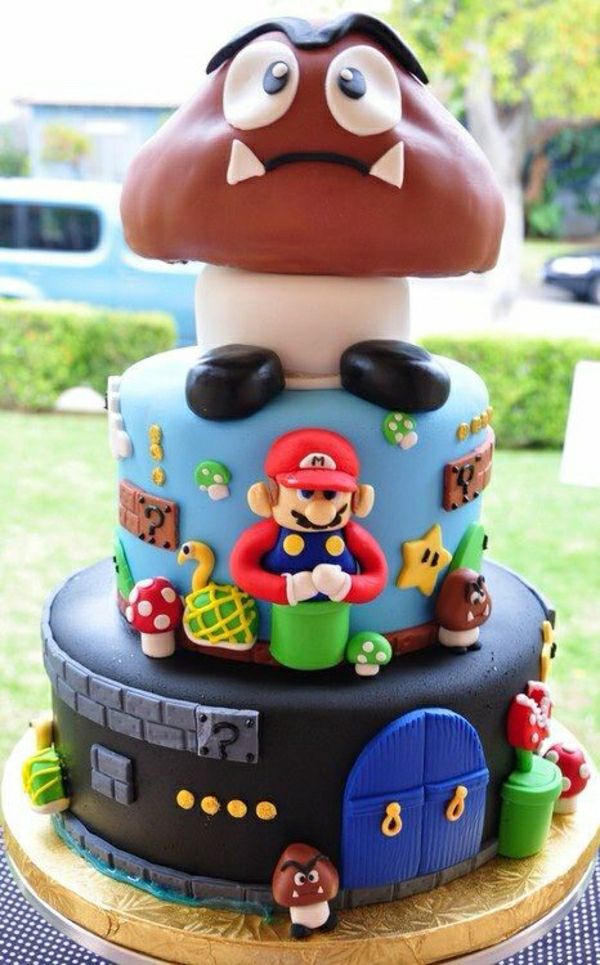 nuostabios - pyragai Papuoškite - gimtadienio-Kids-Didžioji pyragai užsakymą super Mario-charaktere-