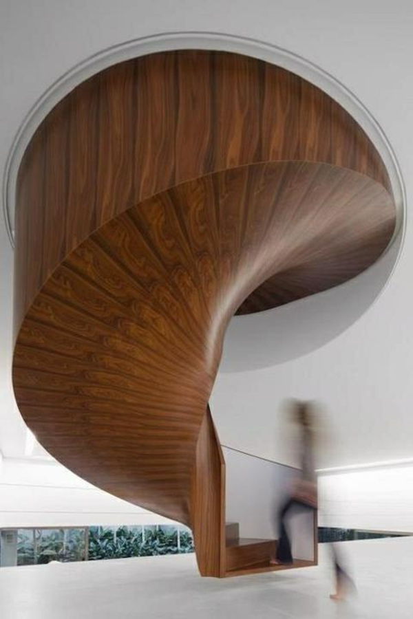 neverjetno, spiralno stopnišče-of-les-notranje-design-ideje