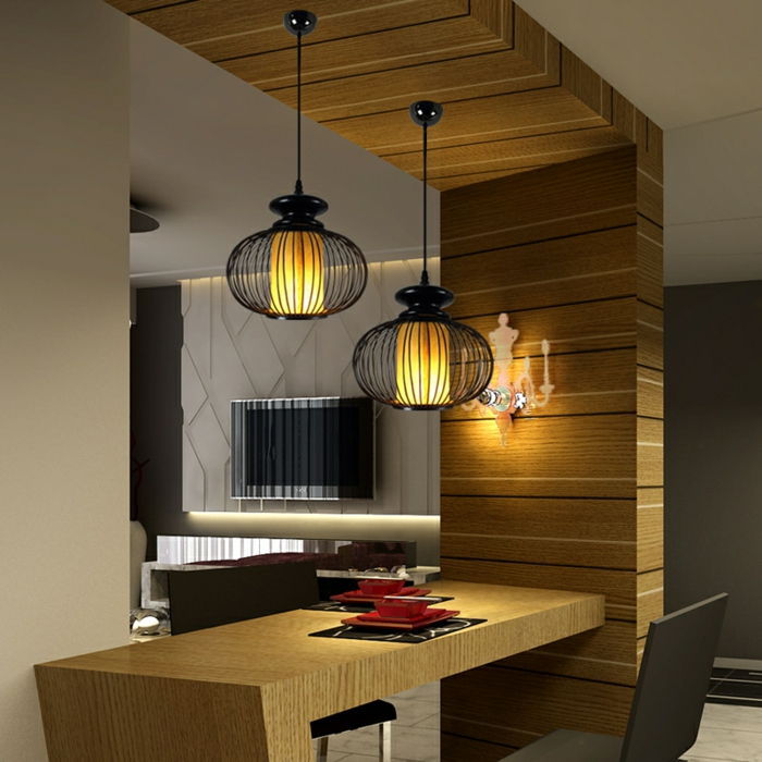 matbord lampor-cool-interiör-trä-struktur