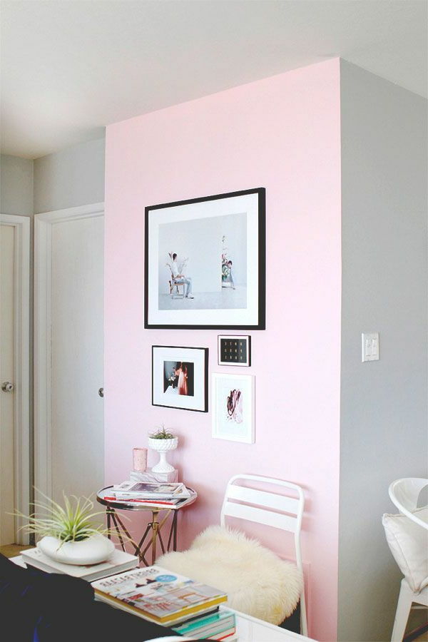 dining-make-vegg design-in-lys-rosa nyanse
