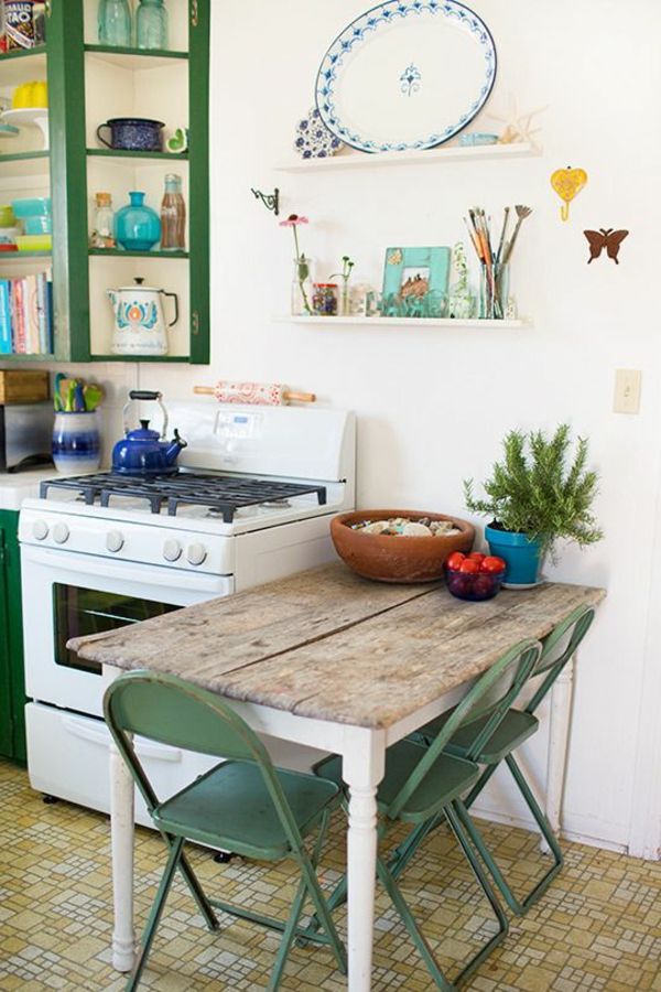 dining-ideer-country style dining table-spisestuestolene-grønn-vintage-designen