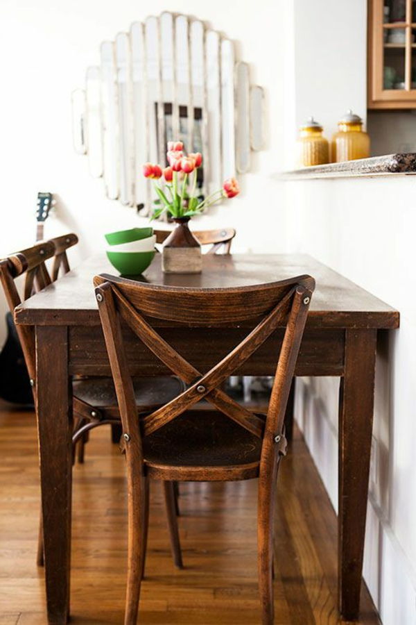 spise rom-ideer-country style dining table-spisestuestolene-vintage-design-