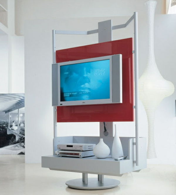 moderne design for stuer - lyse farger - et tv-bord