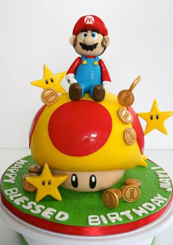 fantastiški - pyragai Papuoškite - gimtadienio-Kids-Didžioji pyragai-Order-super-Mario simbolių