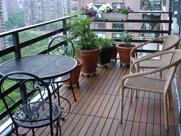 fantástico terraço-chão marrom-cor-establishment de idéias varanda