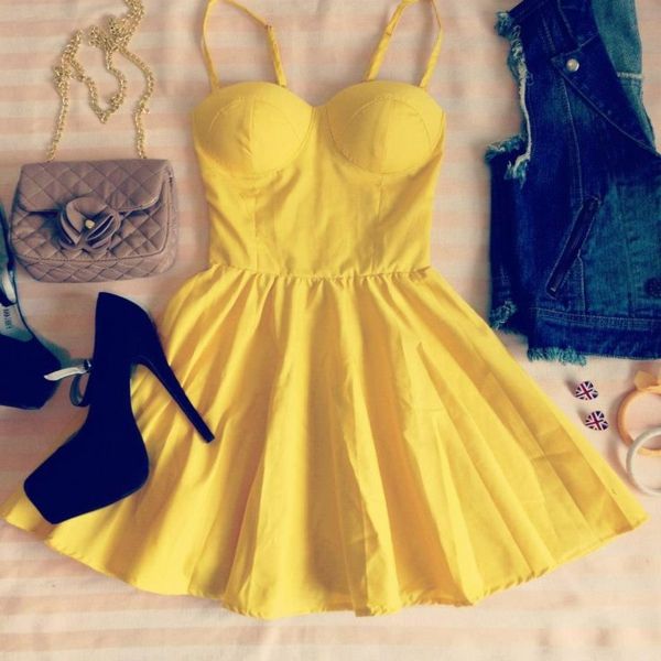fantastiska sommaren klänning damer klänningar-klänningar-kvinnor-gul-dress