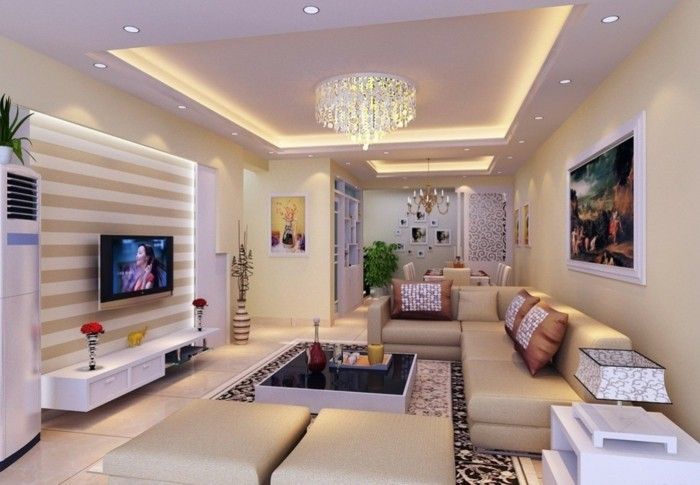Barva dizajn-dnevna soba-moderno-belo-lepa-okrašena-stene