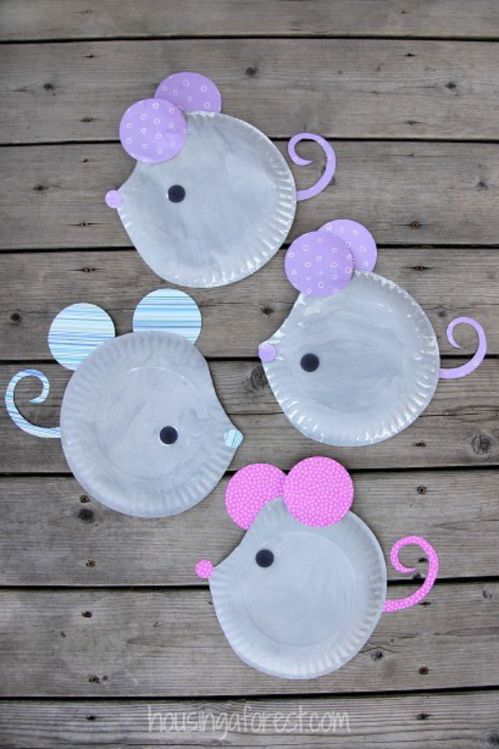 Vytvárajte myši z papierových dosiek sami, robíte zábavné aktivity pre deti, s deťmi