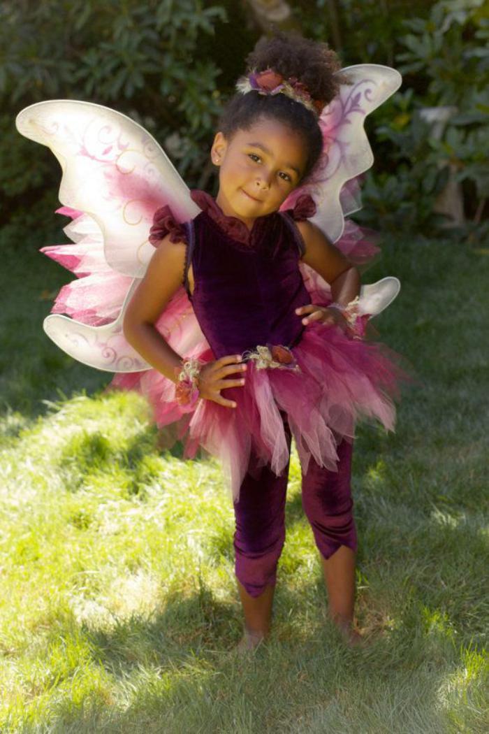 Fairy Costume-fialové odtiene, malá-girl