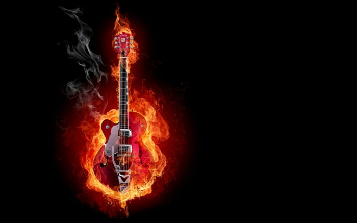 fire-wallpaper-a-krásny gitaru