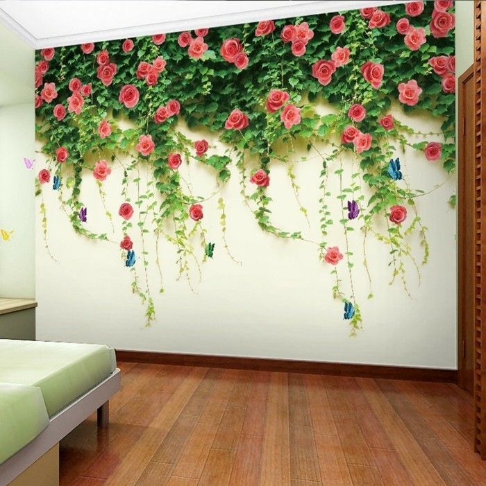 foto tapet-blomster-stor-design-stue-tre-gulv