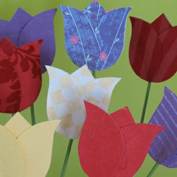 bahar çiçek el sanatları - farklı renkler