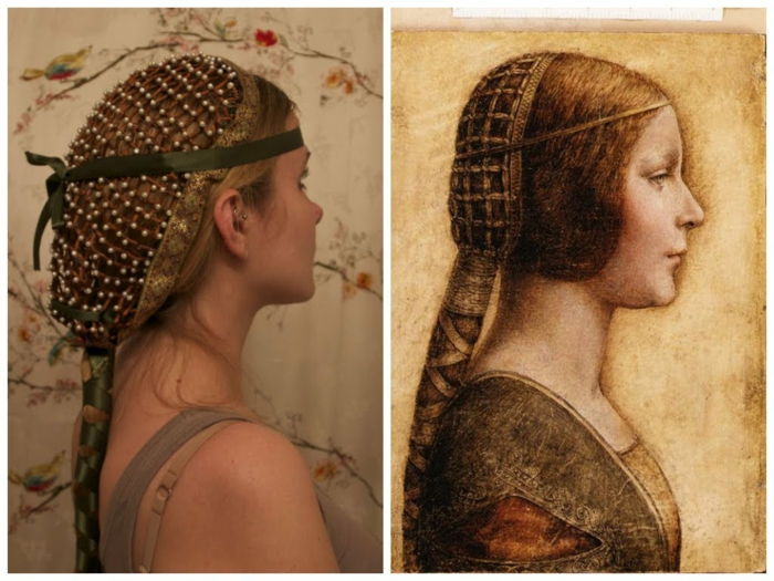 Viduramžių šukuosena, kaip šukuosena paimta iš nuotraukos - gana autentiška