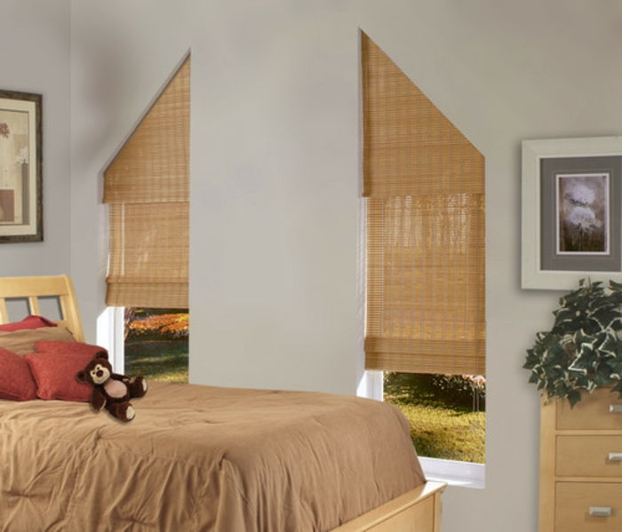gardiner-for-triangel fönster modern-och intressant-persika färg