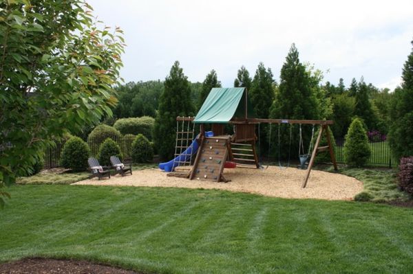 bahçe-oyun alanı-salıncak-to-slayt-ve-tırmanma duvarı-oyun alanı