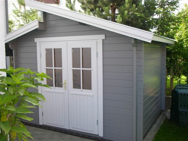 záhradný domček, vlastné build-šedo-color
