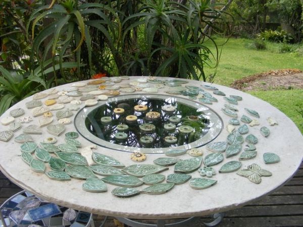 bahçe masa-of-the mozaik yaratıcı-tasarım