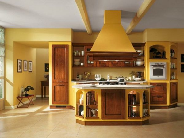 gul-kök-vägg färg och super-Design