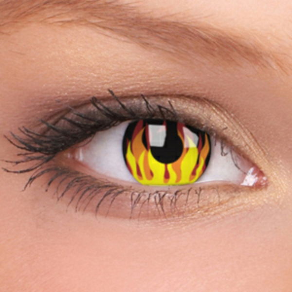 rumeno-zelo zanimivo-kontaktne leče-za-halloween