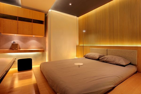 Rahat aydınlatma-in-the-yatak odası tasarımı fikri