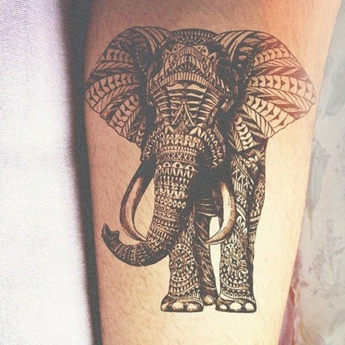 geometriske tatovering maler Elephant tegning