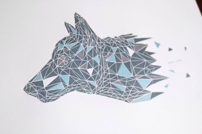 geometriske tatovering maler Wolf representasjon