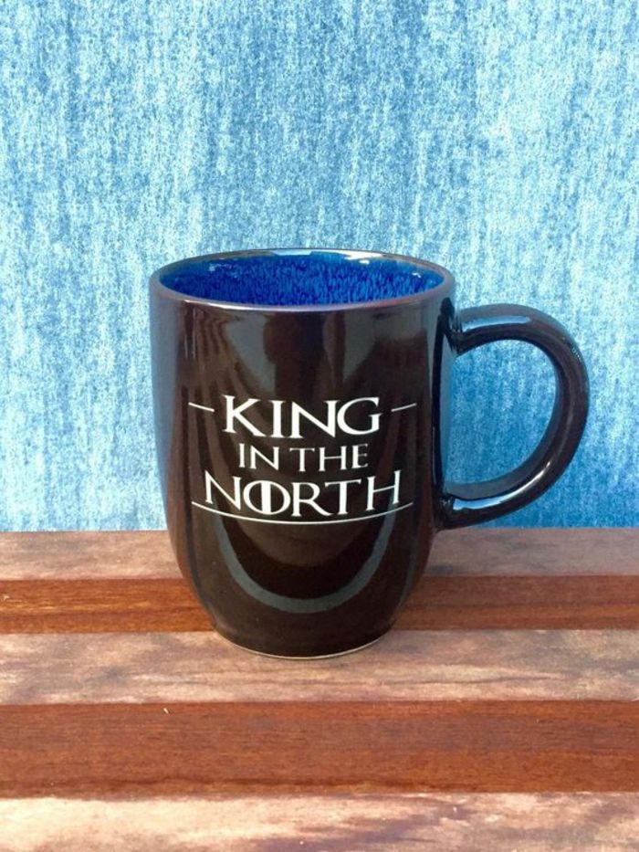 Presente de Natal para fãs de Game of Thrones, Black Mug, King no Norte