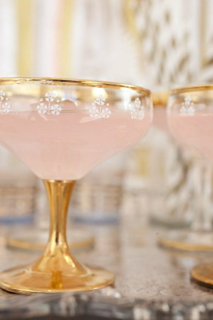 zlato-vintage očala roza šampanjec