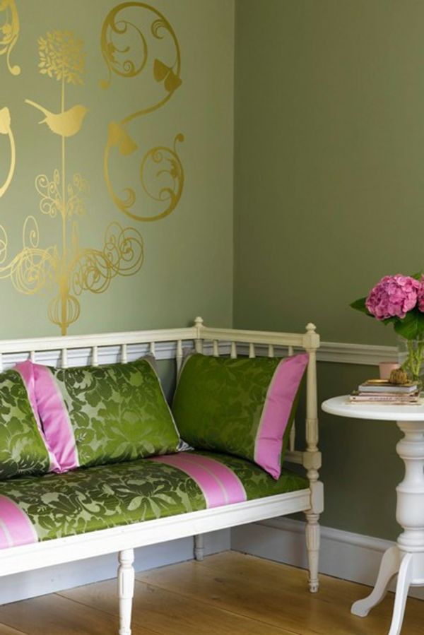Yeşil duvar rengi-for-yaşam-zeytin-güzel bir tasarım