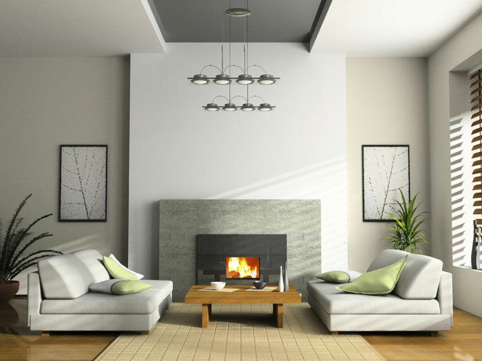 Graphic-images-enkel och elegant vägg vardagsrum, inre-ljus nyanser