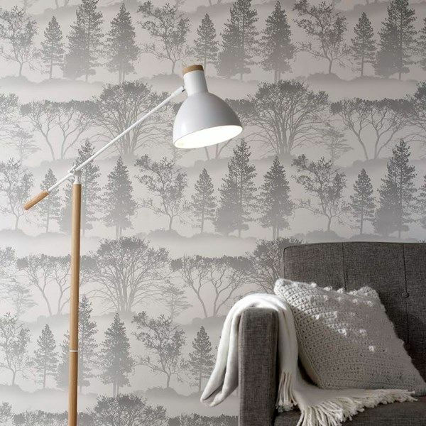 Grå Forest Sofa Blanket-strikket-Cushion
