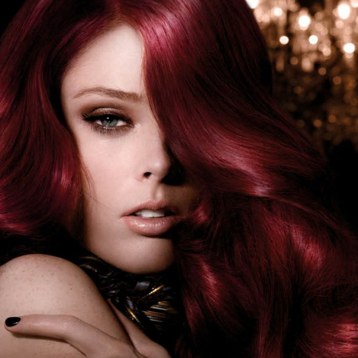 plaukų spalva, raudona ir tamsiai dizaino graži-odos