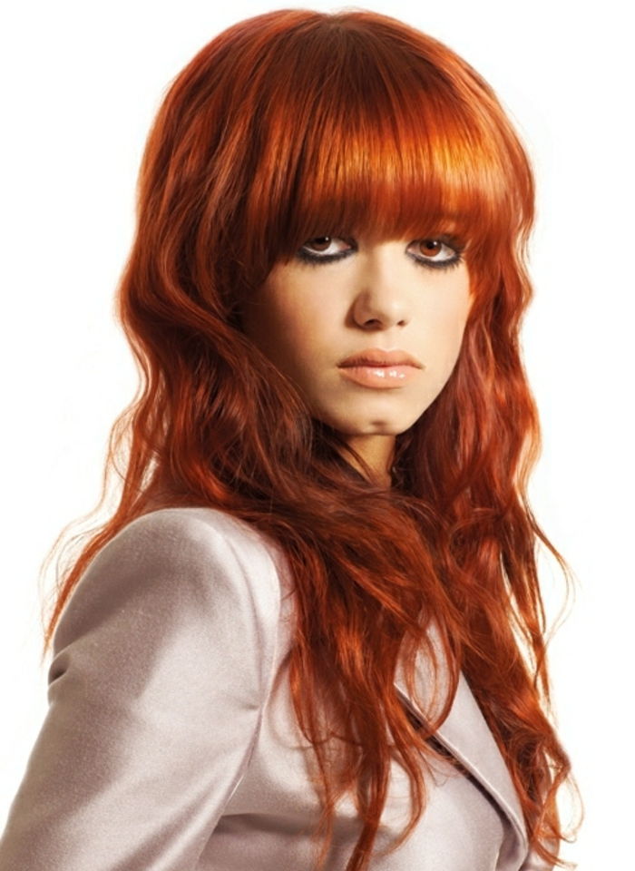 plaukų spalva, raudonos ir oranžinės spalvos niuansas