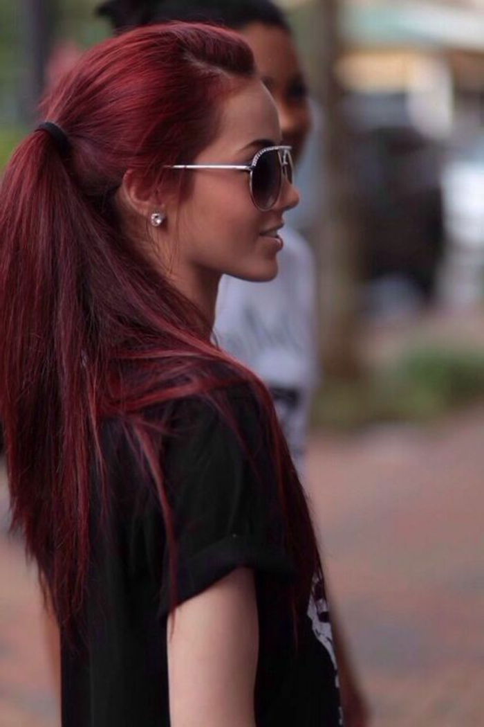 plaukų spalva, raudona ir ponis-plaukai