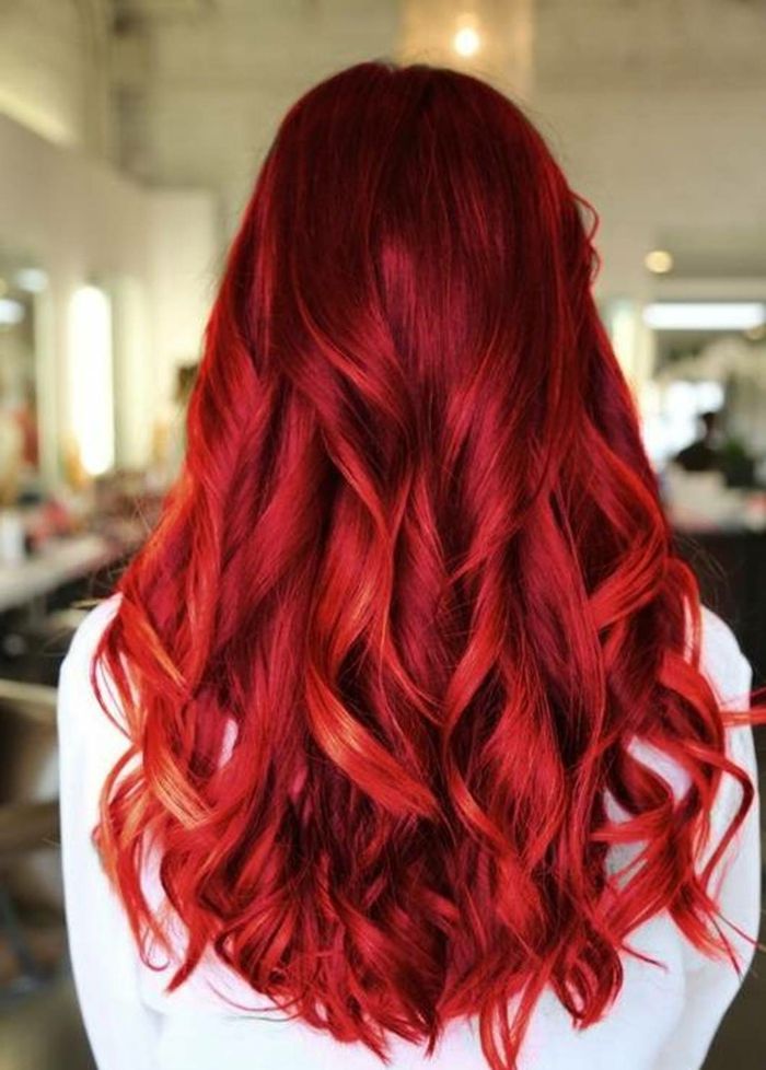 plaukų spalva, raudona ir super Flash atspalvis-nuotrauka paimta iš-galinis