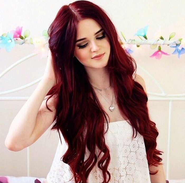 plaukų spalva, raudona ir super gražus ilgas-plaukai