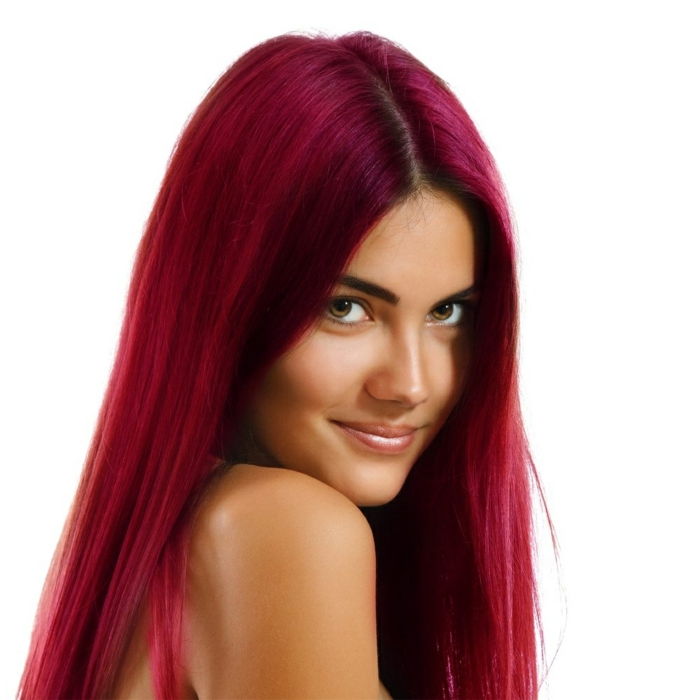 plaukų spalva-raudona-balta-background-sklandžiai šukuosena