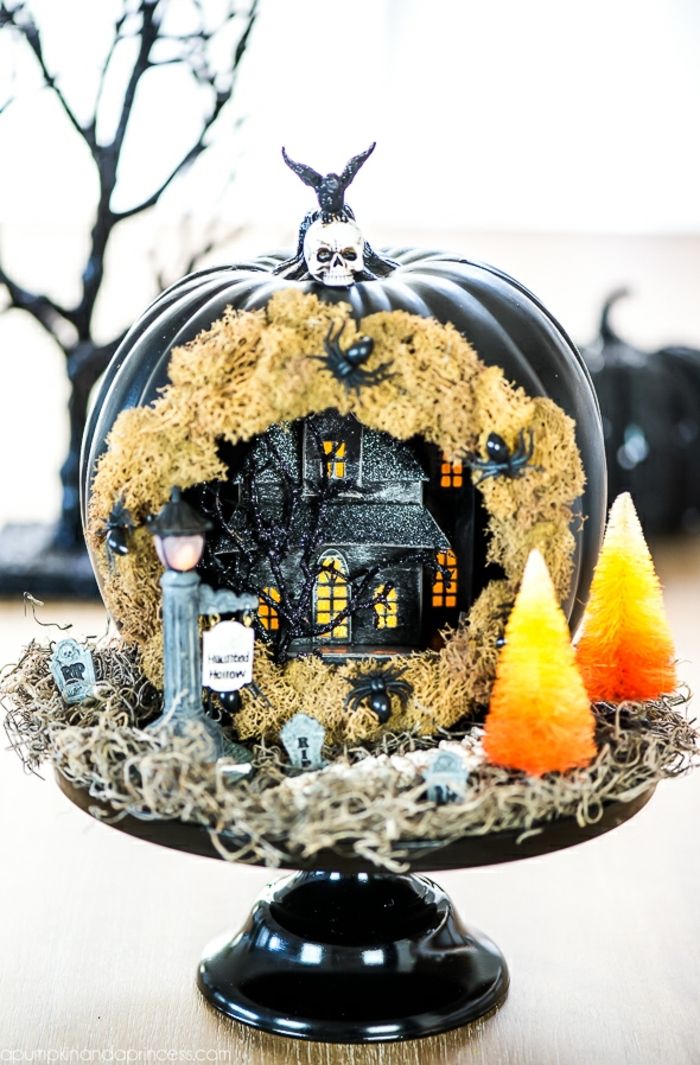 Fazer casa fantasma de abóbora, idéias de decoração assustadora para o Halloween, projetos de DIY para adultos