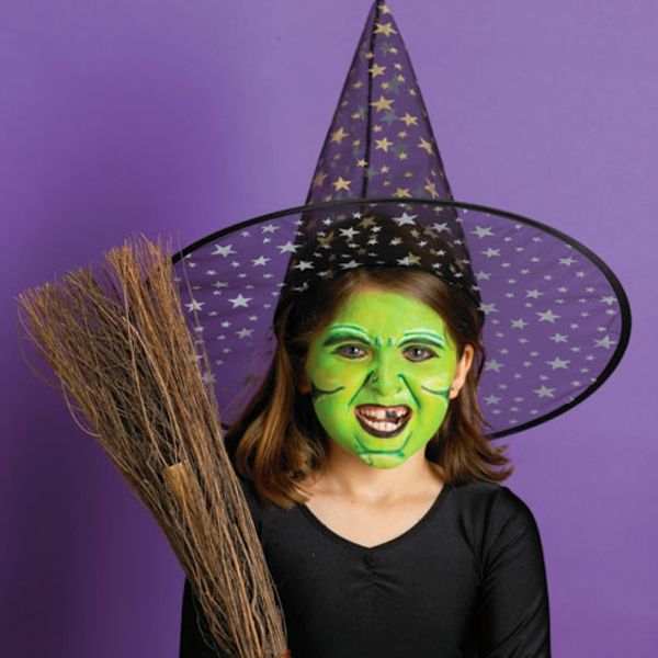 mädhen-zeleno-obraz z Halloween ličila idej Witch-