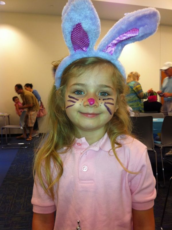 konijnenoren en bunny face make-up-cute uitstraling
