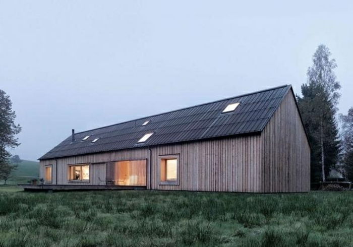 build-beşik çatı-gri-model küçük evler-house