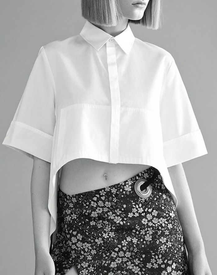haute couture koszulowe modele-biały-shirt