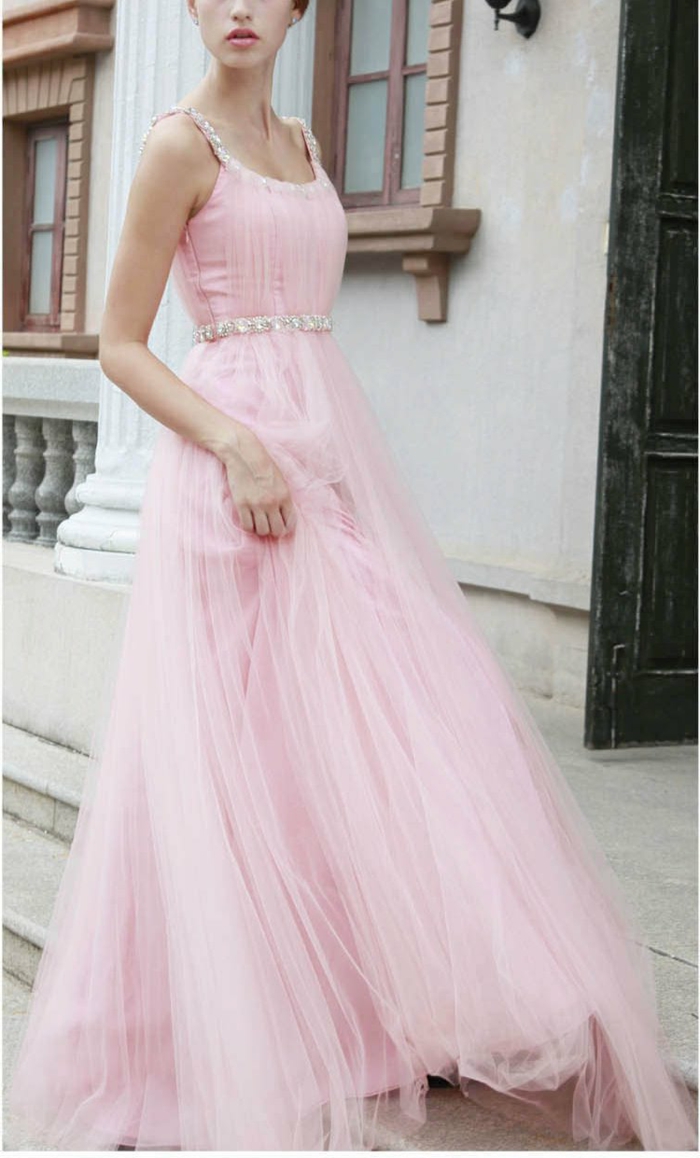 ljusa rosa bröllop klänning design