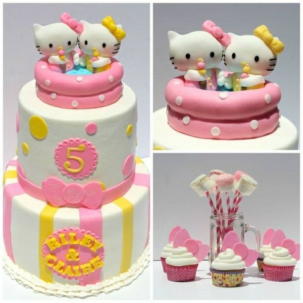 hello-kitty-pie-order vacker-paj tårtor-Dekorera-pajer tapeter födelsedagstårtor