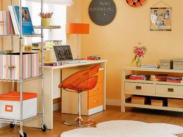 svetlo oranžno steno-vrtec-design ideje Warm-barvni