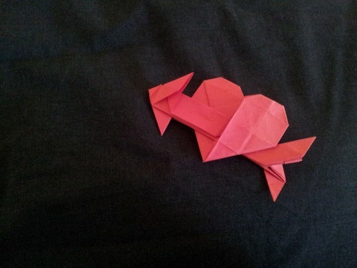 hart-craft-paper rimpel-rode kleur