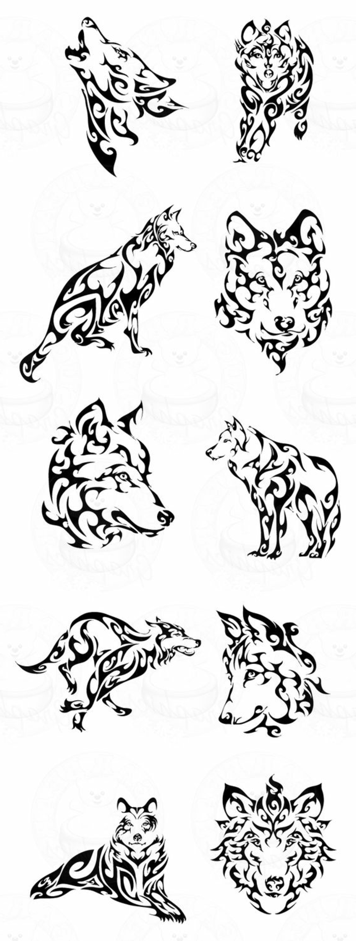 genties vilkas - čia rasite labai skirtingas idėjas dėl didingų genčių vilkų tatuiruočių