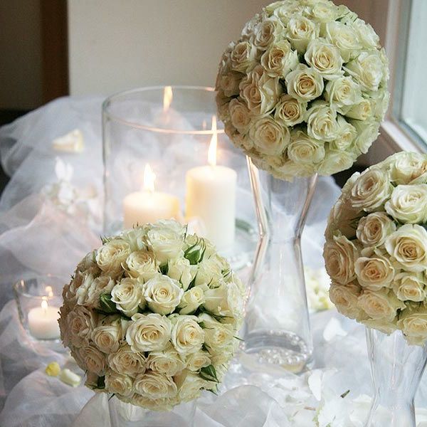 wedding-rose bollar-vackra-dekorera ljus