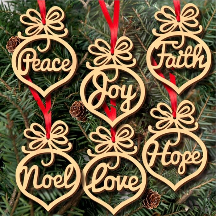 drevené dekorácie na vianočný strom strom dekorácie nápady hračky dekorácie Vianoce